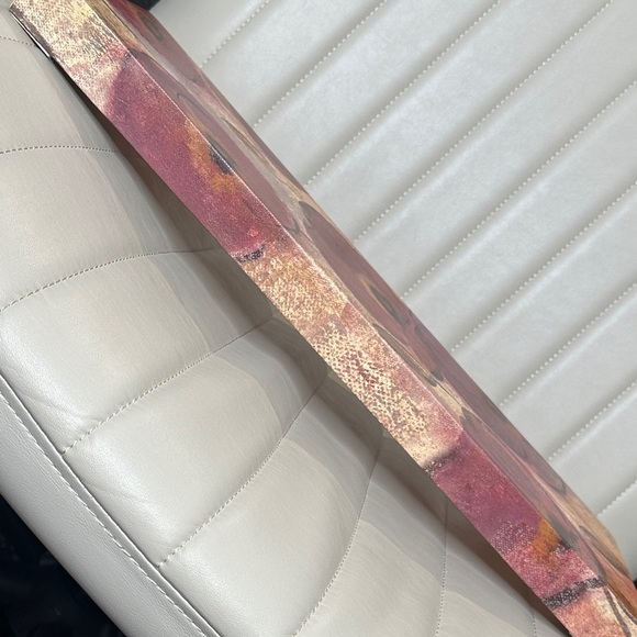 Floral Canvas Wall Art Mauve & Golden NWOT Hanging Wall Art - Picture 6 of 16